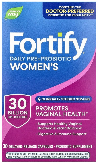 네이처스웨이 Fortify 여성용 프로바이오틱 프리바이오틱 30정, 1개 - 쿠팡