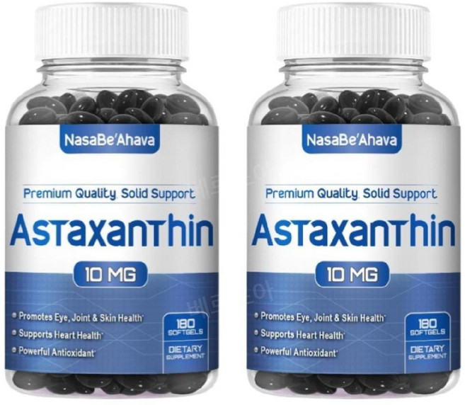 NasaBeahava Astaxanthin 아스타잔틴 아스티잔틴 10mg 180정 2개