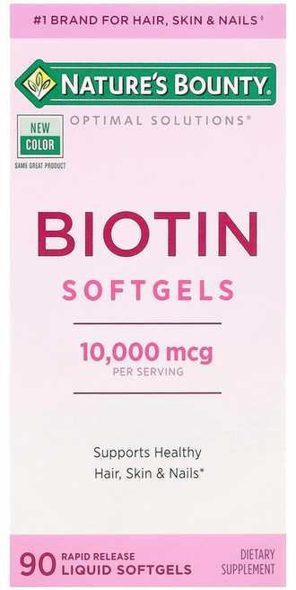 Nature's Bounty 네이처스바운티 옵티멀 솔루션 비오틴 10 000mcg 90 캡슐 보충제, Nature's Bounty 네이처스바운티 옵티멀 솔루