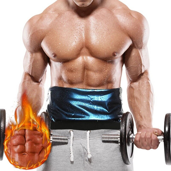 기적의 살빼기 다이어트배꼽패치남성 복부 감속기 땀 사우나 벨트 체중 감소 허리 트리머 슬리밍 뱃살, 푸른, l-xl, 1개