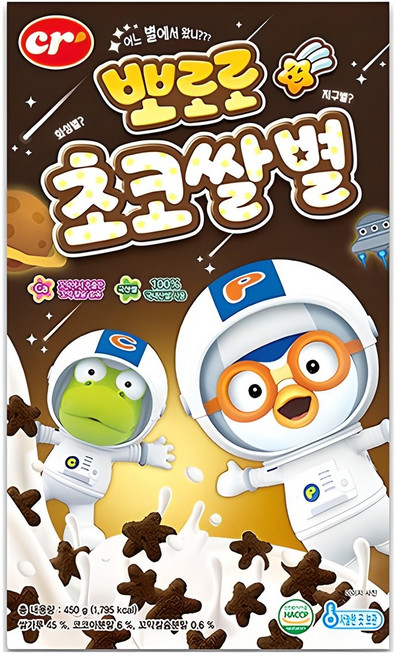 씨알로 뽀로로 초코쌀별 시리얼, 450g, 1개