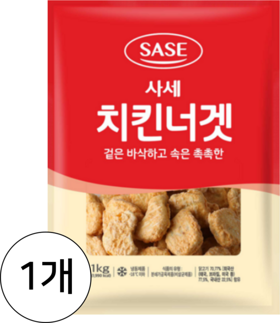 이너피스_사세 치킨너겟, 1개, 1kg