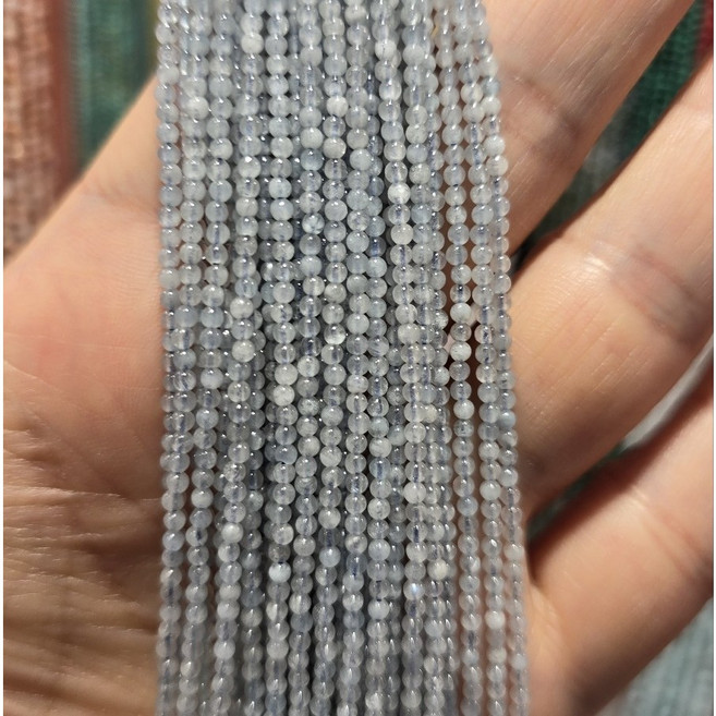 아쿠아마린 3월 탄생석 2mm 비즈공예 재료 원석비즈 구슬 반지 팔찌 목걸이 diy 부자재