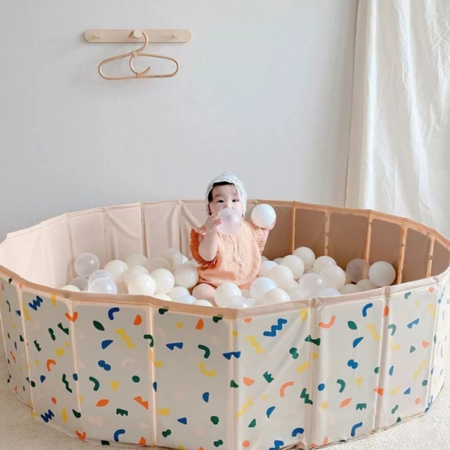 【Rising】免充氣折疊泳池 球池 沙坑 收納池 兒童泳池 寵物泳池, 1個, 卡其