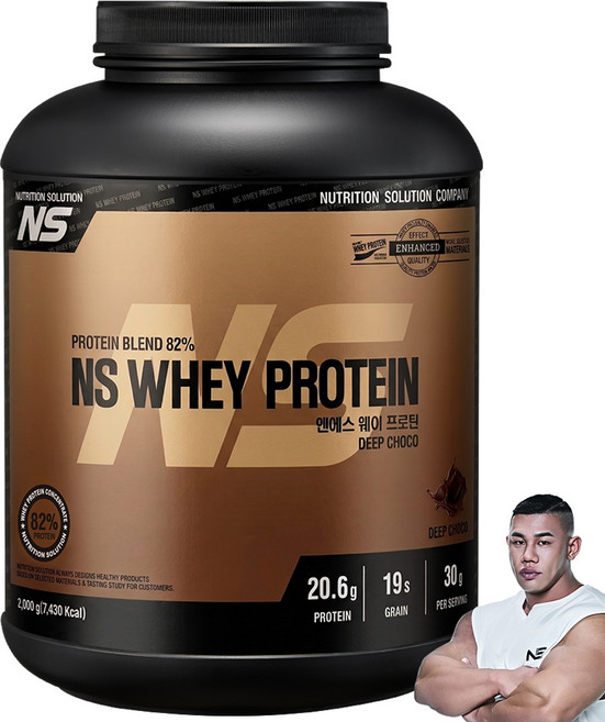 NS 웨이 프로틴 초코맛 2kg 헬스보충제 단백질보충제 프로틴, 1개