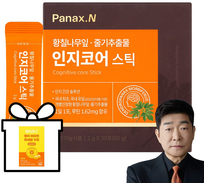 [휴온스N 공식] 인지코어 스틱 기억력 두뇌영양제 황칠나무잎, 1개, 30회분