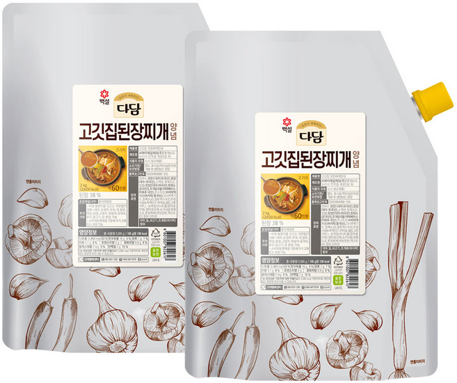 다담 고깃집 된장찌개 양념, 2kg, 2개