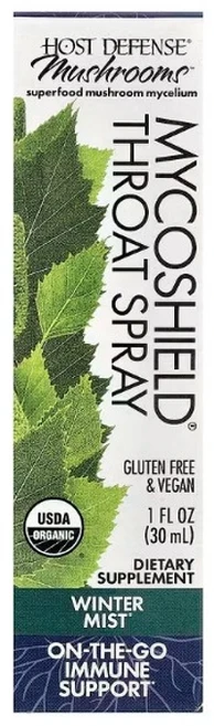 호스트 디펜스 유기농 머쉬룸 MycoShield 스로트 스프레이 윈터 미스트 30ml (1fl oz) 1개 - 쿠팡