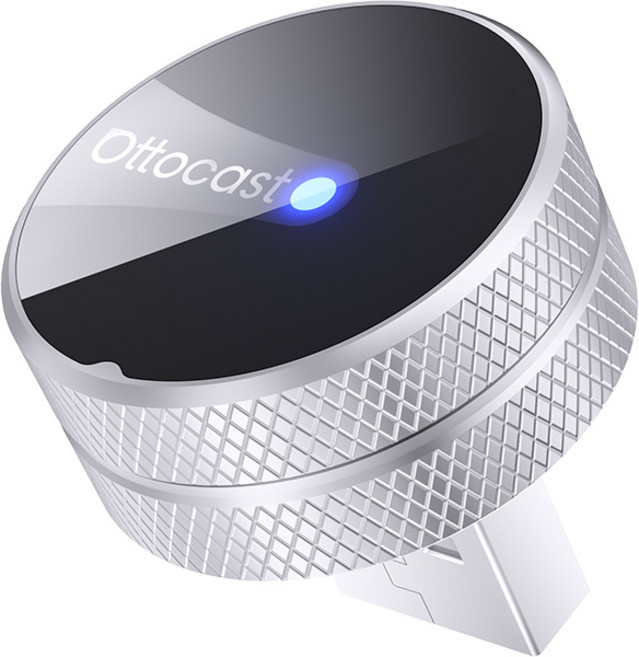 오토캐스트 미니 튜브 차량용 무선 안드로이드 오토 카플레이 호환, 은색, CP88-T4