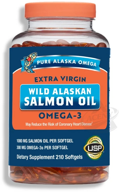 퓨어 알래스카 오메가 살몬오일 1000mg 210정, 1개 - 쿠팡