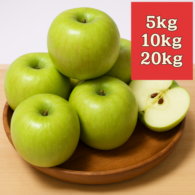 산지직송 2025년 국산 햇 아오리 사과 5키로 10키로 20키로 문경 약돌 사과 고랭지 사과 정품 중과, 1개, 중과 10kg