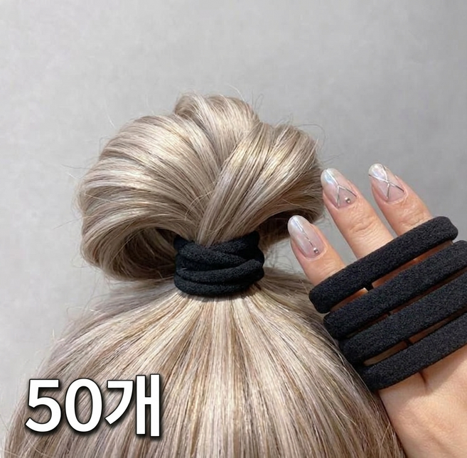 모에파 여성 짱짱한 두꺼운 머리끈 50p