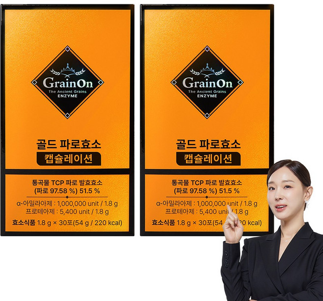 그레인온 골드 파로효소 캡슐레이션 30포, 54g, 2박스