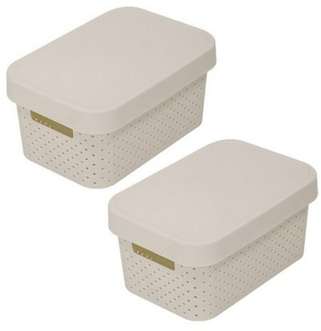 커버 바스켓, 브라운, 소(15 x 23.5 x 12.5 cm), 6개