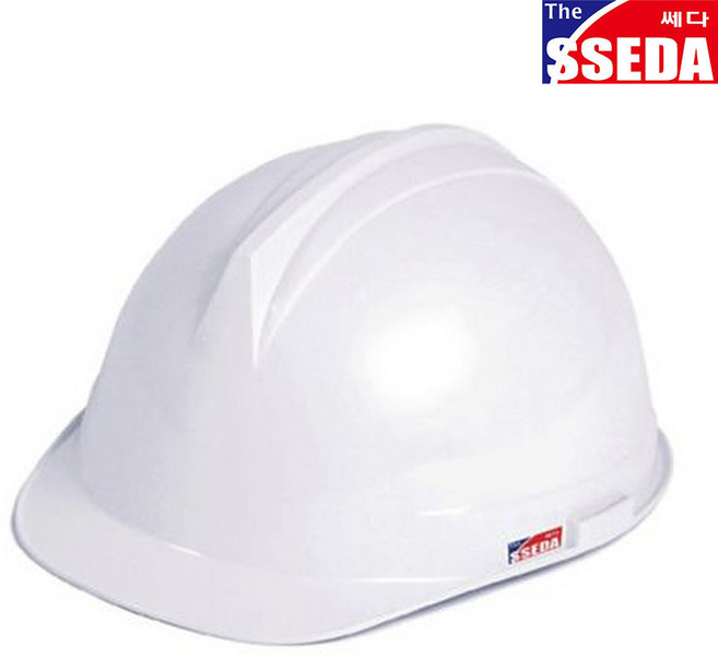 쎄다 투구형 귀형 안전모 화이트 안전모 자동내피 ABE등급 안전인증모 기본 원터치턱끈 포함, 1세트