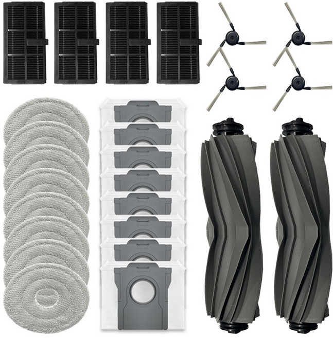 [호환] BNC INT 드리미 X30 X40 Ultra 울트라 Gen 3 필터 사이드 메인 브러쉬 먼지봉투 물걸레 로봇청소기 소모품 5종 풀 세트, 1세트, 26개입