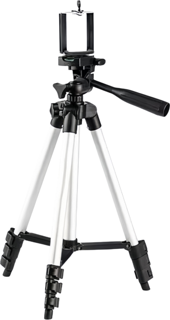 手機三腳架 鋁合金+ABS材質 收納高度34CM, 1個, 銀色三角架