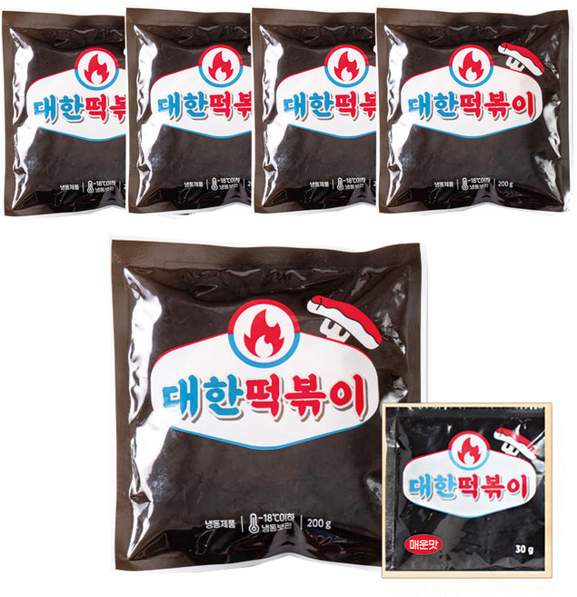 무려 5팩 남녀노소 누구나 좋아하는 감칠맛 일품 대용량 230gx5팩 매운맛 총1150g, 5개, 230g