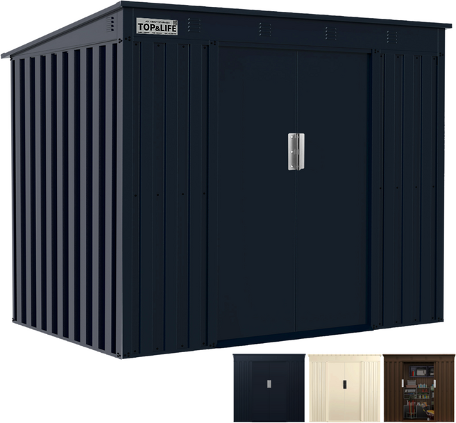 탑앤라이프 조립식창고 클래식-A 야외창고/소형창고/간이창고/이동식창고/농막/전원주택창고/정원창고/조립창고/창고), 콜드 그레이