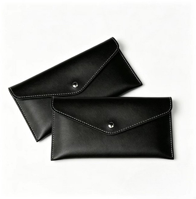 復古信封式錢包 長款簡約軟皮現金袋 大鈔收納零錢包 防盜刷防消磁
