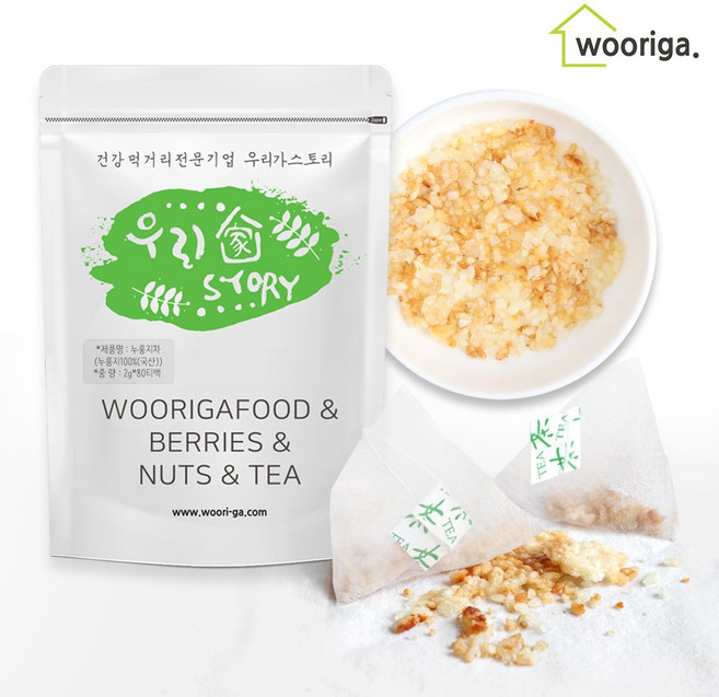 국산 누룽지차 티백, 1개, 80개입, 2g