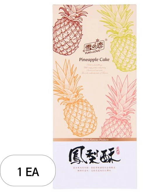 유키앤러브 산수공 파인애플 케이크 펑리수, 1개, 250g - 쿠팡