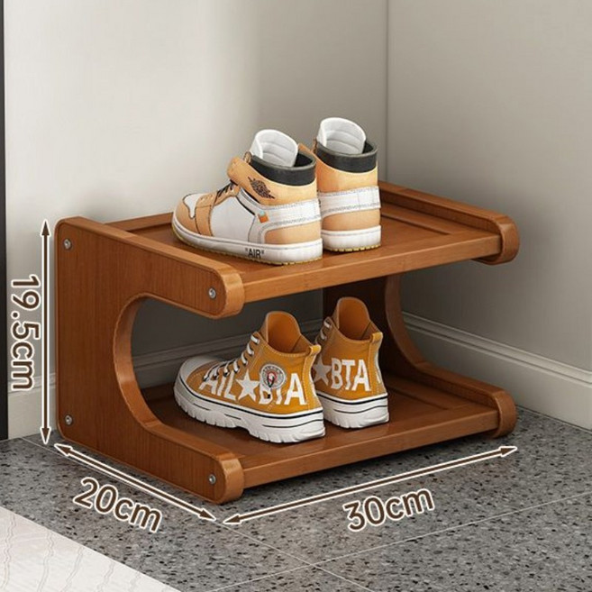 미중 뉴 간이 문앞 가정용 기숙사 진열대 신발 수납 신발장 cxyf, 2단 30 길이, 1개