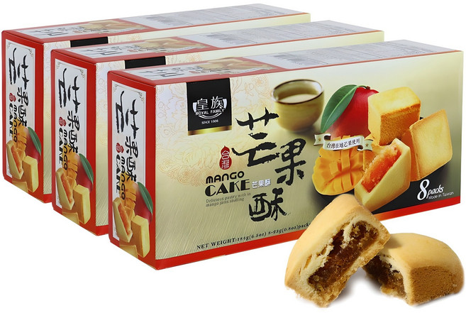 로열패밀리 펑리수 망고케익 184g, 3박스