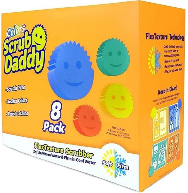스크럽대디 수세미 스마일 스폰지 미국 코스트코8개입, 1개