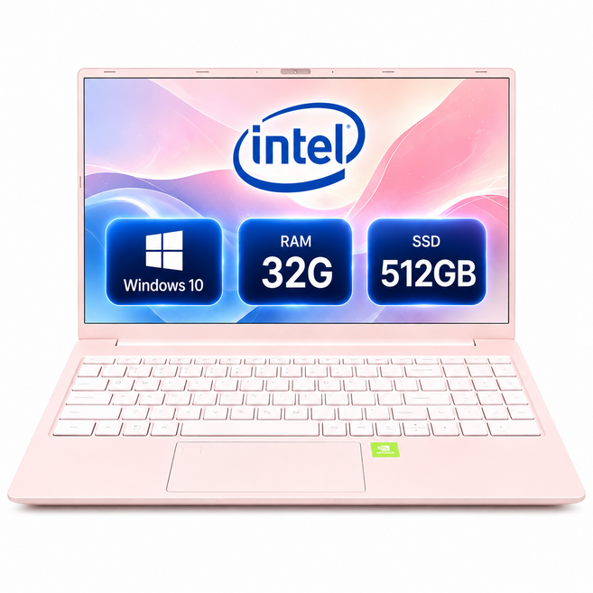 16.1인치 노트북 AMD A6-7310U 32GB RAM 512GB SSD FHD IPS 윈도우10 가성비 노트북, 핑크, WIN10