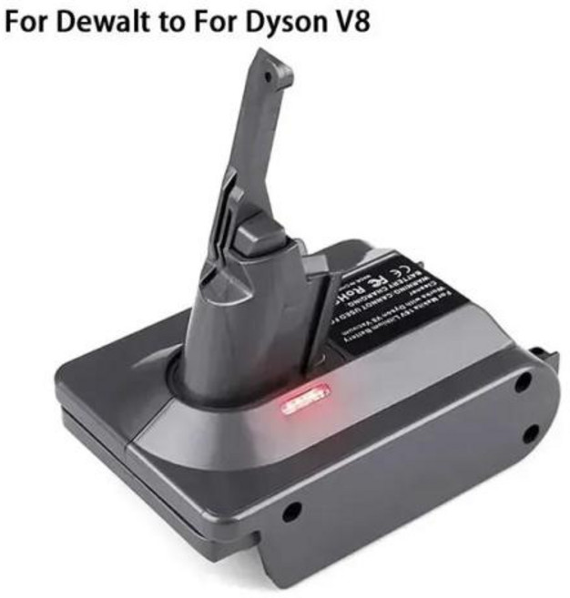 배터리 어댑터 변환기 Makita Dewalt Milwaukee Bosch Einhell Ryobi Dyson V6 V7 V8 진공 청소기 도구 DC58, For Makita to V8, 1개, 8) For Dewalt to V8