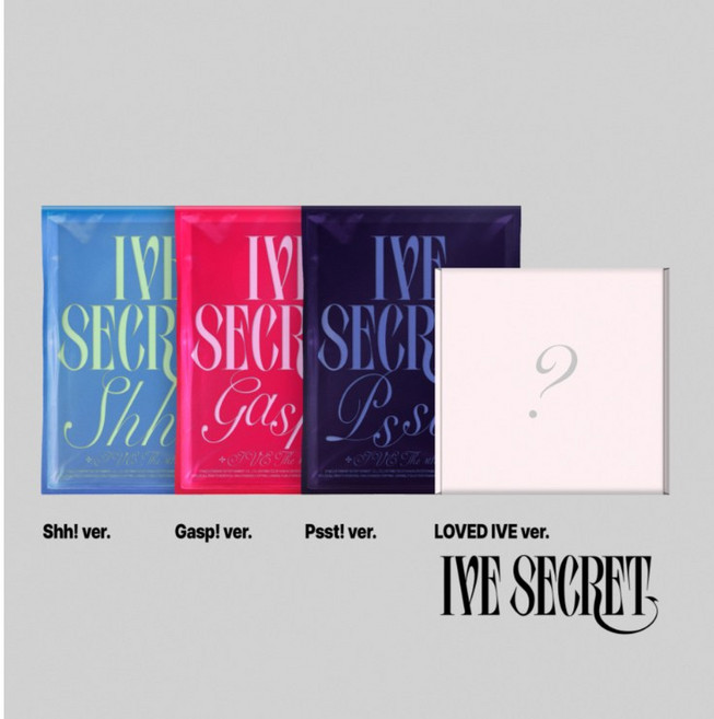 [4종 세트 특전] 아이브 시크릿 미니4집 앨범 일반반 포토북 한정반 IVE SECRET, 4CD, 4종세트+공식포카1장 -반품시 증정포카 함께 반납입니다