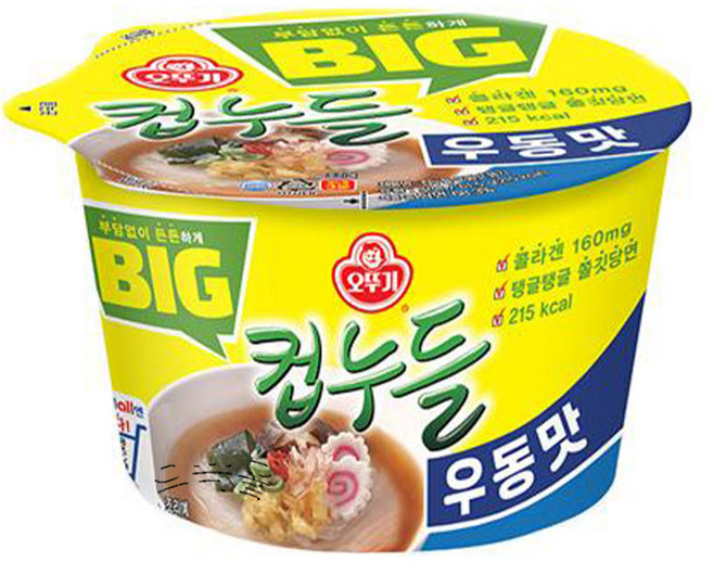데일즈 기획 오뚜기 빅컵누들 우동맛 61.5g, 2개