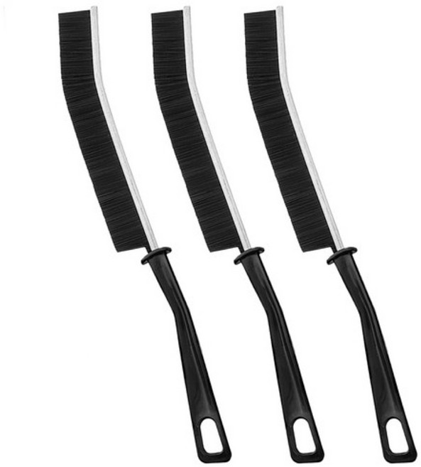 틈새 브러쉬 청소솔 화장실 만능 슬림, 3개, 블랙