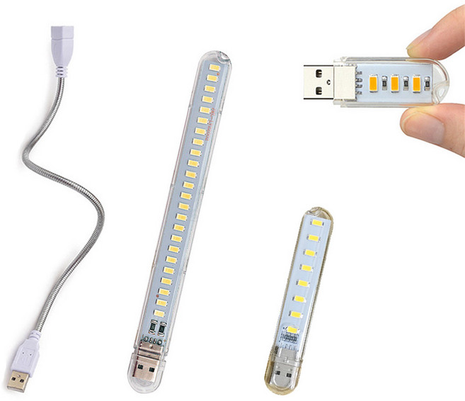 가엔가 휴대용 캠핑 낚시 독서 USB 타입 미니 LED등 독서등 취침등 무드등, 3구-MEBD01, 1개