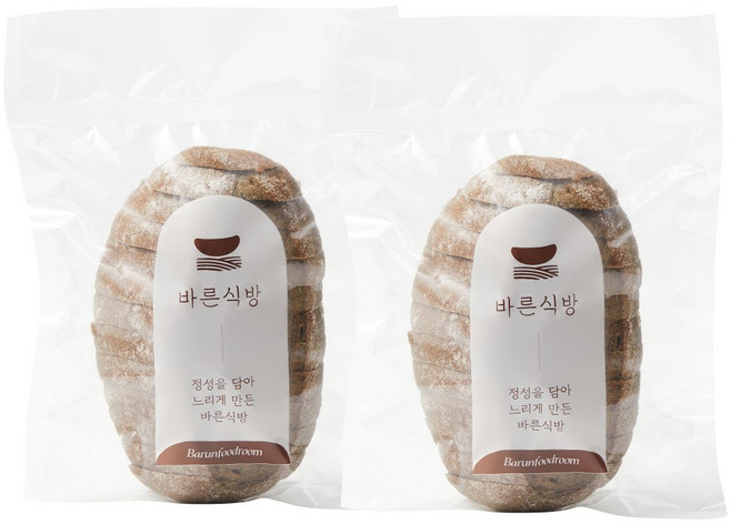 바른식방 쑥 통밀깜빠뉴 (유기농 통밀 국내산 쑥 사용), 2개, 400g