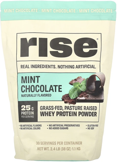 새해 건강을 선물하세요 Rise Bar 유청 단백질 분말 민트 초콜릿 1.1kg(2.4lb) 특별관리진행, RiseBar유청단백질분말민트초콜릿11kg24lb, 1개 - 쿠팡