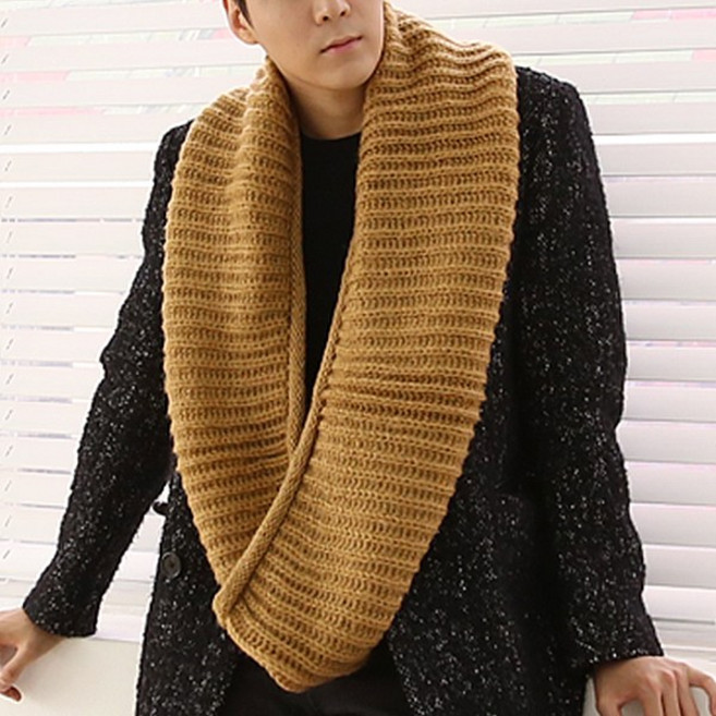 제이로그 도너츠링 넥워머 뜨게 머플러 목도리