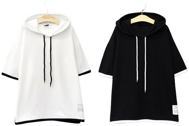 [국내생산] 유니우 주니어 초등학생 심플진 1+1 [20수 싱글] 반팔 후드티