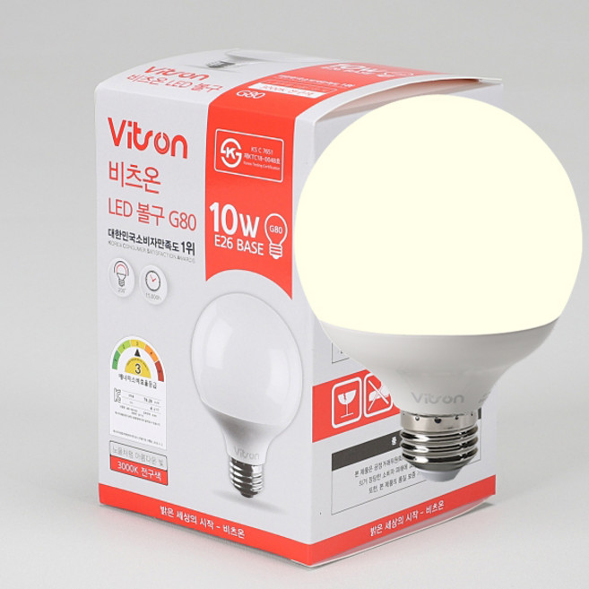 더엘이디 LED 숏타입 볼구 램프 12W (KC인증), 전구색, 1개