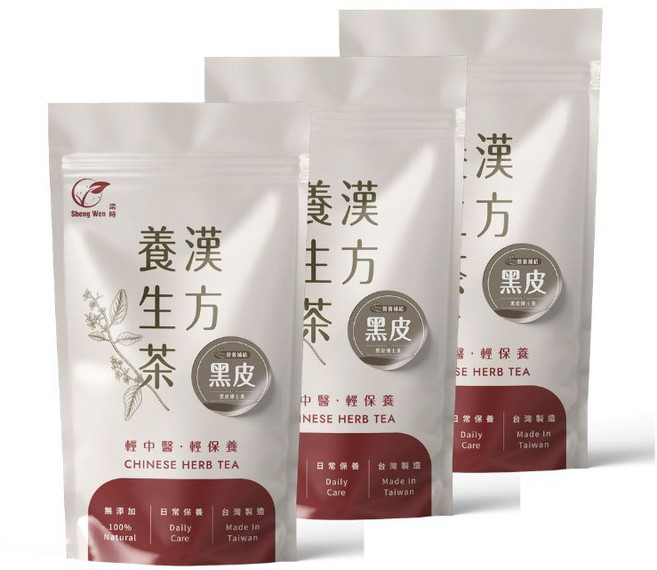【Sheng Wen梁時】黑皮博士茶 3入組, 120g, 3個