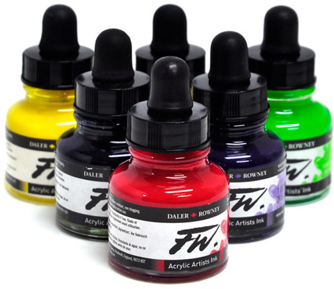 다일러로니 FW 아크릴잉크 29.5ml 낱색 538 FluorescentPink, 2개