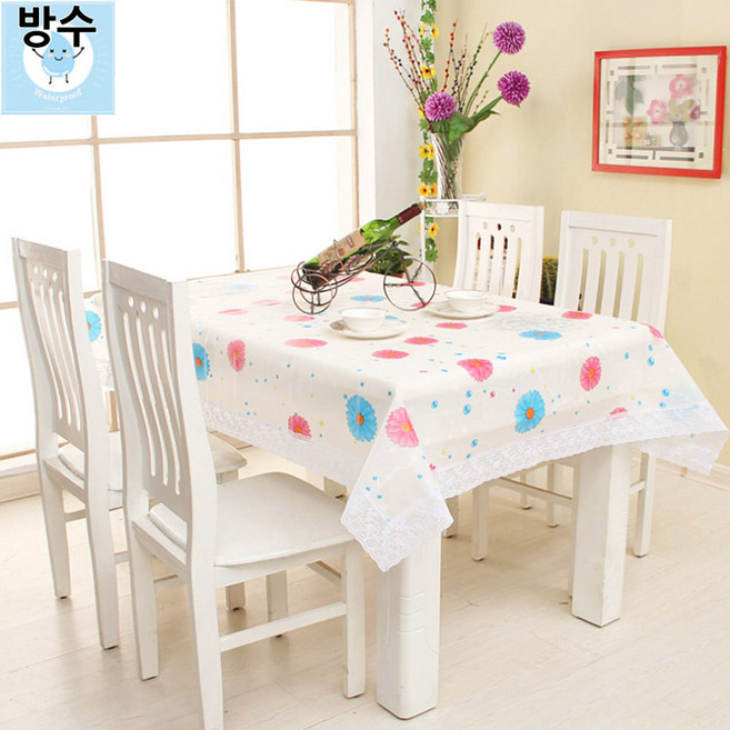 방수 테이블보/ 2인용~10용까지/ 방수-태양꽃 / 국내 당일발송-신데렐라 데코, 식탁보 방수-태양꽃, 4인(152x106cm)