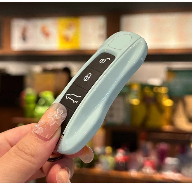 PRC 포르쉐 호환 키케이스 차키 키링 자동차 키홀더, B타입, 8_스카이블루