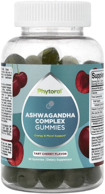 건강챙기세요 Phytoral 아슈와간다 복합체 구미젤리 타트체리 구미젤리 90개 백살까지오래오래, Phytoral아슈와간다복합체구미젤리타트체리구미젤리90 - 쿠팡