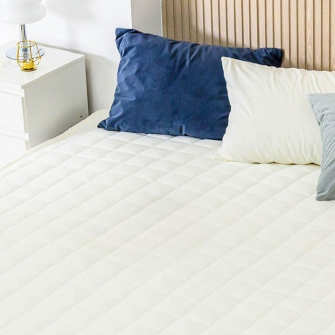 이블랑 여름 향균 시어서커 침대 패드, 핑크