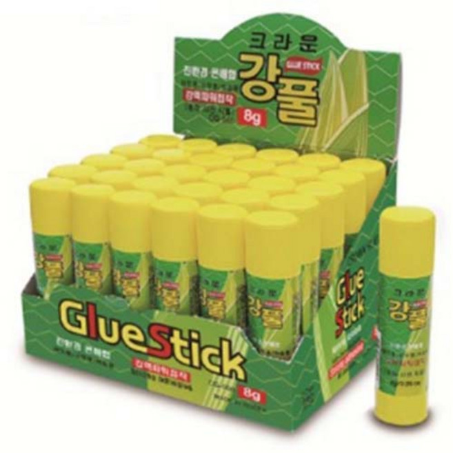 크라운 강풀 1박스 (30개입) 8g 국산풀 고체풀 딱풀 크라운풀 자연환경풀, 단품, 단품