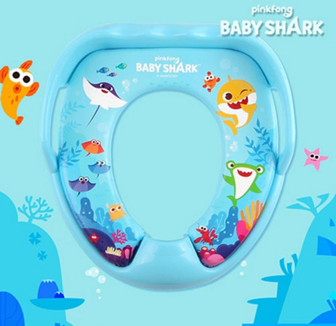 핑크퐁 아기상어 비데겸용 아동변기시트, 혼합색상