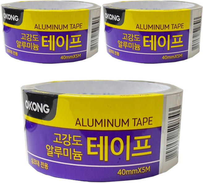 오공 고강도 알루미늄테이프, 3개