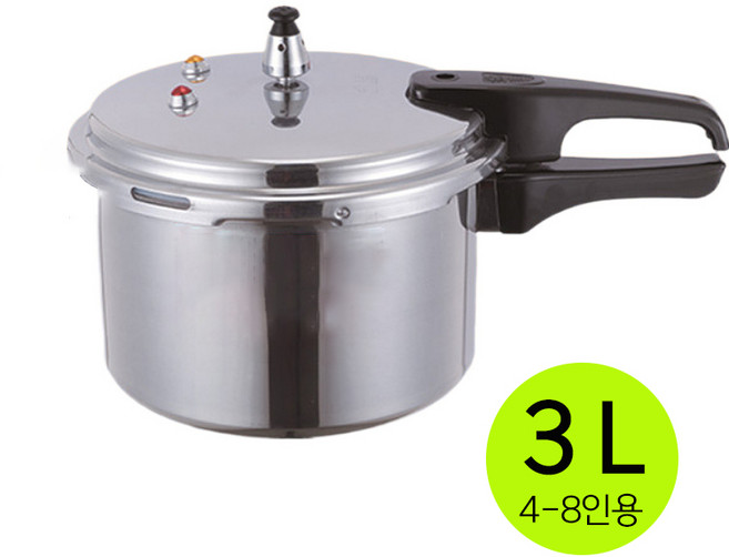 DS 대용량 가스용 인덕션용 누룽지가마솥 압력밥솥 가정용 압력솥 캠핑용 3-10인용, 3L, 1세트, 실버